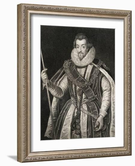 Portrait of Robert Cecil, 1st Earl of Salisbury (1563-1612), from 'Lodge's British Portraits', 1823-English School-Framed Giclee Print