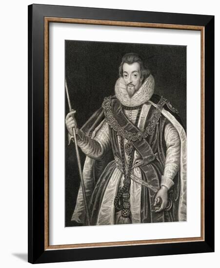 Portrait of Robert Cecil, 1st Earl of Salisbury (1563-1612), from 'Lodge's British Portraits', 1823-English School-Framed Giclee Print