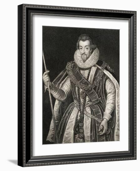 Portrait of Robert Cecil, 1st Earl of Salisbury (1563-1612), from 'Lodge's British Portraits', 1823-English School-Framed Giclee Print