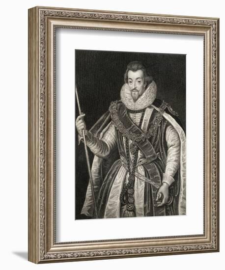 Portrait of Robert Cecil, 1st Earl of Salisbury (1563-1612), from 'Lodge's British Portraits', 1823-English School-Framed Giclee Print