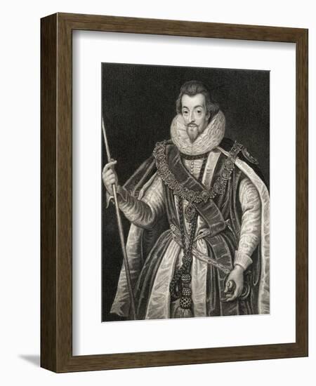 Portrait of Robert Cecil, 1st Earl of Salisbury (1563-1612), from 'Lodge's British Portraits', 1823-English School-Framed Giclee Print