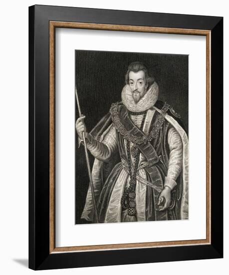 Portrait of Robert Cecil, 1st Earl of Salisbury (1563-1612), from 'Lodge's British Portraits', 1823-English School-Framed Giclee Print