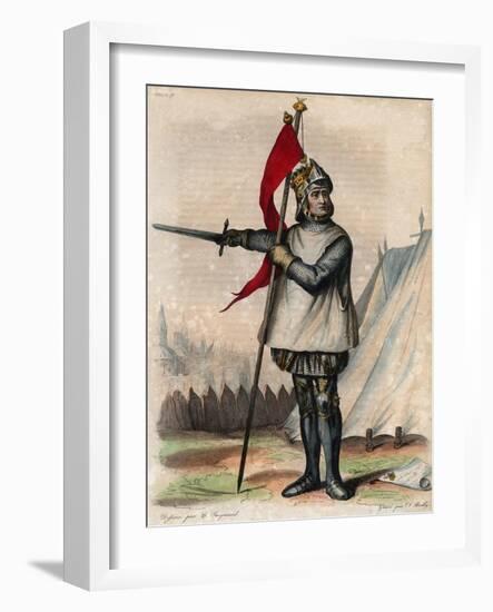 Portrait of Robert de Hauteville known as Guiscard (1015-1085), Duke of Apulia and Calabria-French School-Framed Giclee Print