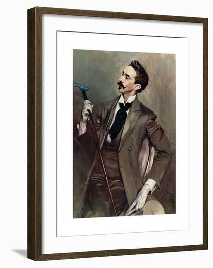 Portrait of Robert de Montesquiou, 1897-Giovanni Boldini-Framed Premium Giclee Print