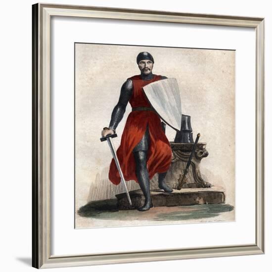 Portrait of Robert IV the Strong (Rutpert) (c 815-866), Count of Orleans-French School-Framed Giclee Print