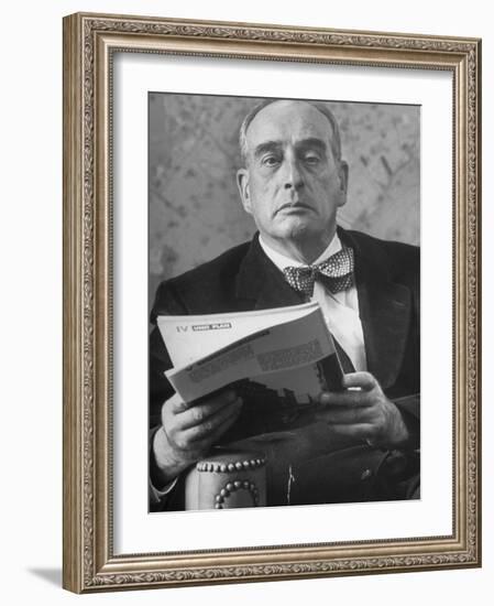 Portrait of Robert Moses, Nyc Planner and Builder of Highways, in His Office-Alfred Eisenstaedt-Framed Photographic Print