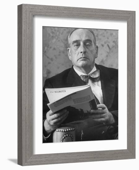 Portrait of Robert Moses, Nyc Planner and Builder of Highways, in His Office-Alfred Eisenstaedt-Framed Photographic Print