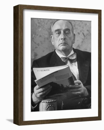 Portrait of Robert Moses, Nyc Planner and Builder of Highways, in His Office-Alfred Eisenstaedt-Framed Photographic Print