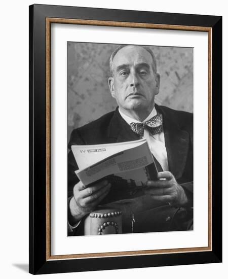 Portrait of Robert Moses, Nyc Planner and Builder of Highways, in His Office-Alfred Eisenstaedt-Framed Photographic Print