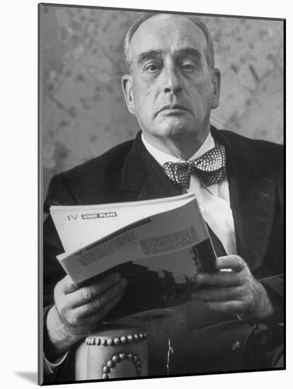 Portrait of Robert Moses, Nyc Planner and Builder of Highways, in His Office-Alfred Eisenstaedt-Mounted Photographic Print