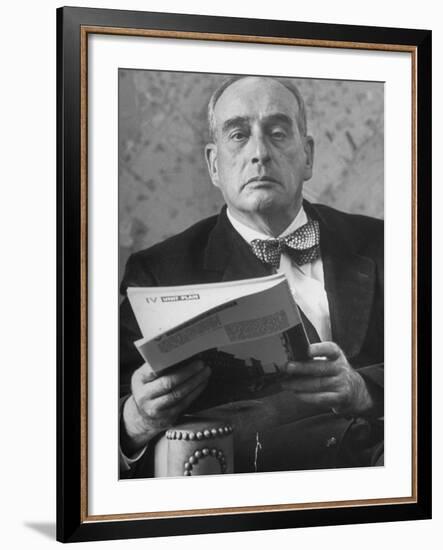 Portrait of Robert Moses, Nyc Planner and Builder of Highways, in His Office-Alfred Eisenstaedt-Framed Photographic Print