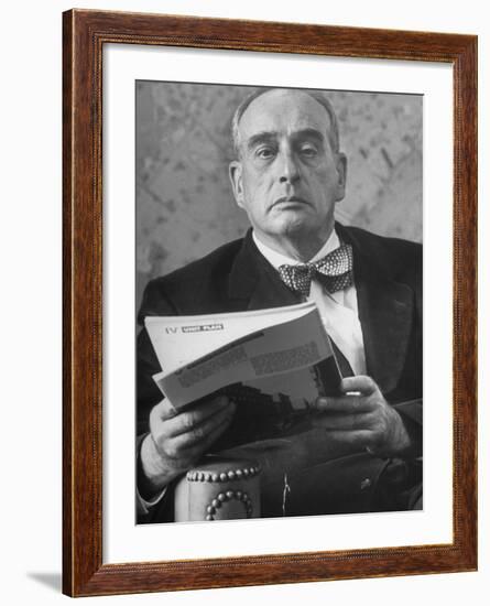 Portrait of Robert Moses, Nyc Planner and Builder of Highways, in His Office-Alfred Eisenstaedt-Framed Photographic Print