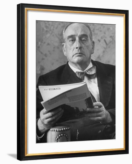 Portrait of Robert Moses, Nyc Planner and Builder of Highways, in His Office-Alfred Eisenstaedt-Framed Photographic Print