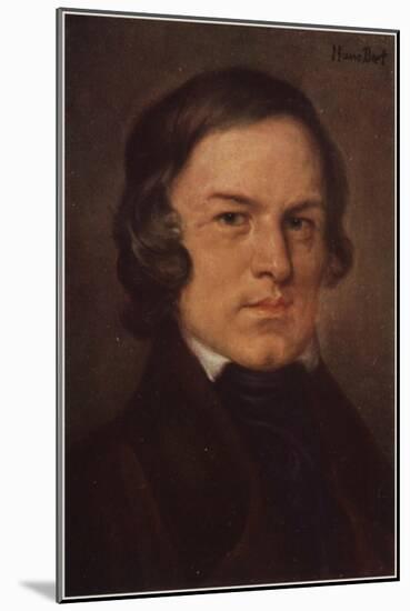 Portrait of Robert Schumann-German School-Mounted Giclee Print