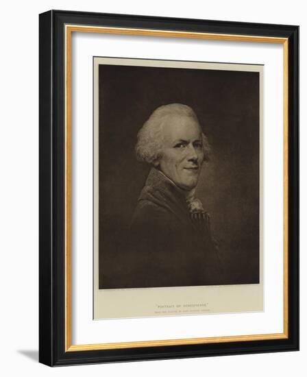 Portrait of Robespierre-Jean Baptiste Greuze-Framed Giclee Print