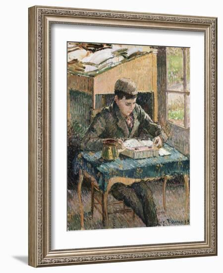 Portrait of Rodo Reading, 1903-Eugène Boudin-Framed Giclee Print