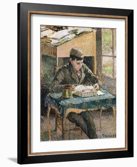 Portrait of Rodo Reading, 1903-Eugène Boudin-Framed Giclee Print