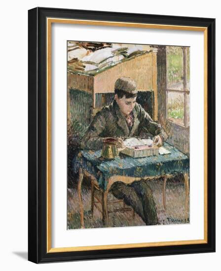 Portrait of Rodo Reading, 1903-Eugène Boudin-Framed Giclee Print