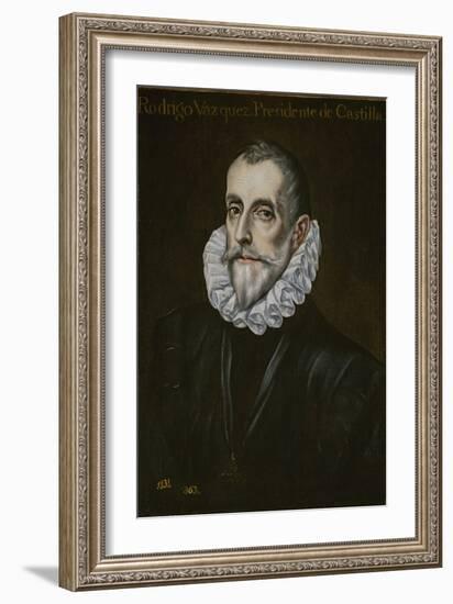 Portrait of Rodrigo Vázquez De Arce, First Third of 17th C-El Greco-Framed Giclee Print