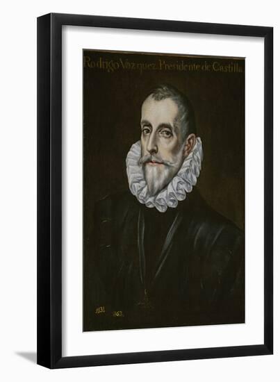 Portrait of Rodrigo Vázquez De Arce, First Third of 17th C-El Greco-Framed Giclee Print