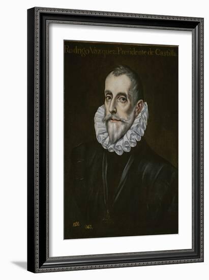 Portrait of Rodrigo Vázquez De Arce, First Third of 17th C-El Greco-Framed Giclee Print