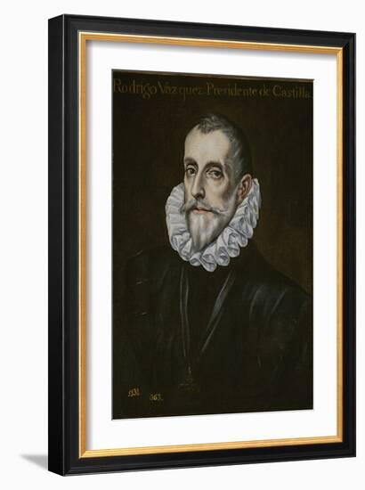 Portrait of Rodrigo Vázquez De Arce, First Third of 17th C-El Greco-Framed Giclee Print