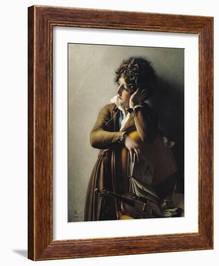 Portrait of Romainville-Trioson, 1800-Anne-Louis Girodet de Roussy-Trioson-Framed Giclee Print