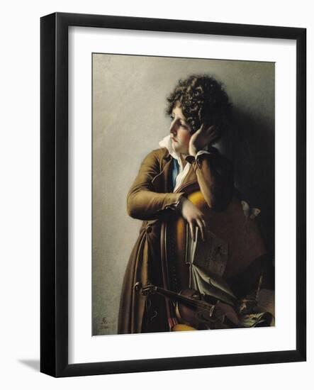 Portrait of Romainville-Trioson, 1800-Anne-Louis Girodet de Roussy-Trioson-Framed Giclee Print