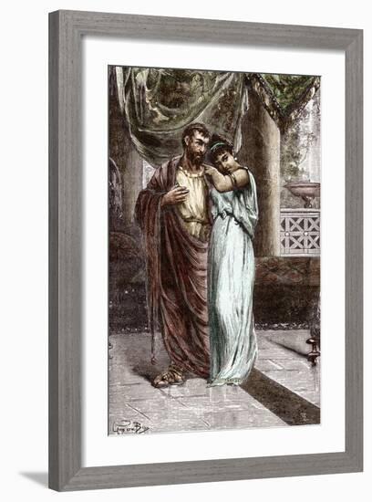 Portrait of Roman Emperor Maximian with His Wife Eutropia, 3Rd Century-null-Framed Giclee Print