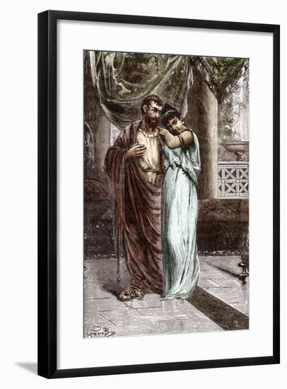 Portrait of Roman Emperor Maximian with His Wife Eutropia, 3Rd Century-null-Framed Giclee Print