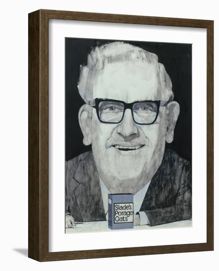 Portrait of Ronnie Barker, illustration for 'The Listener', 1970s-Barry Fantoni-Framed Giclee Print