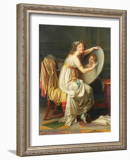 Portrait of Rose Adelaide Ducreux (1761-1802)-Jacques-Louis David-Framed Giclee Print