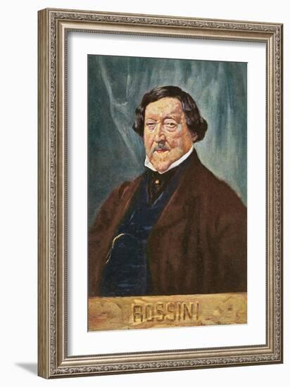 Portrait of Rossini-null-Framed Art Print