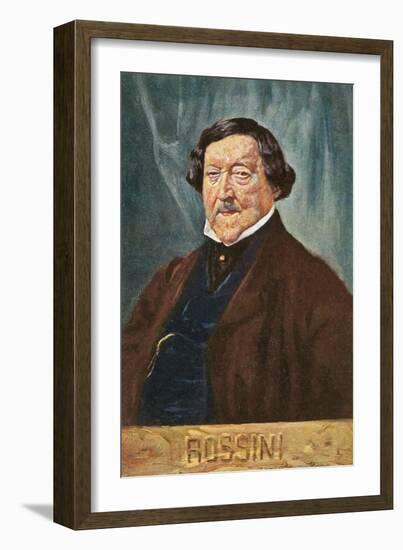 Portrait of Rossini-null-Framed Art Print