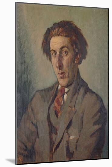 Portrait of Rowley Smart, 1925 (Oil on Panel)-Adolphe Valette-Mounted Giclee Print