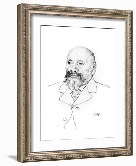 Portrait of Russian Composer Mily Balakirev, 1907-Leon Bakst-Framed Giclee Print