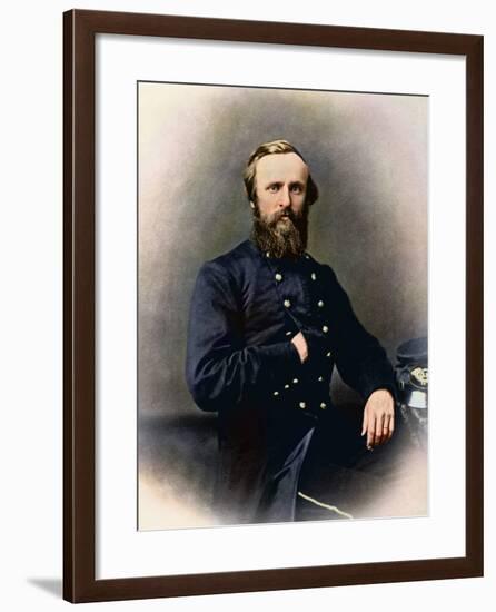 Portrait of Rutherford B. Hayes While in Service During the American Civil War-Stocktrek Images-Framed Photographic Print