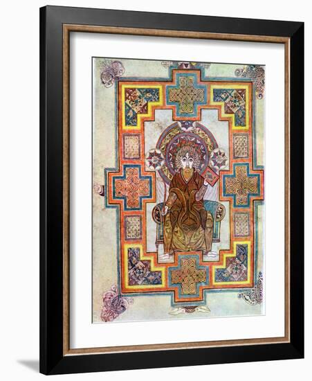 Portrait of Saint John from the Book of Kells, C800-null-Framed Giclee Print