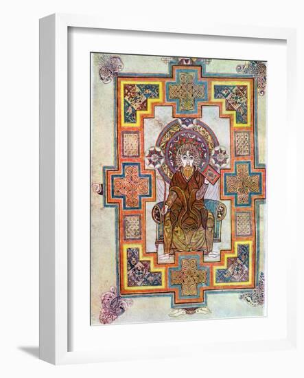 Portrait of Saint John from the Book of Kells, C800-null-Framed Giclee Print