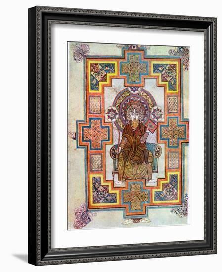 Portrait of Saint John from the Book of Kells, C800-null-Framed Giclee Print