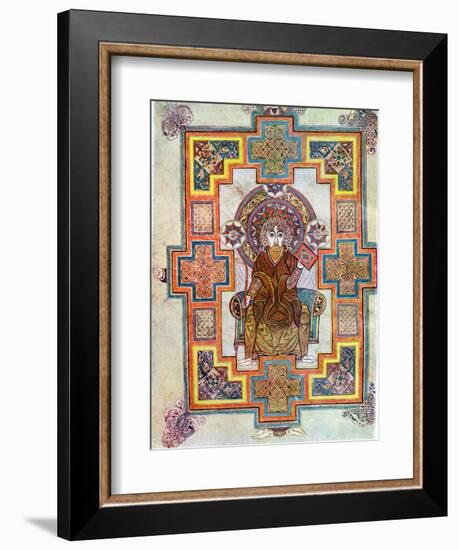 Portrait of Saint John from the Book of Kells, C800-null-Framed Giclee Print