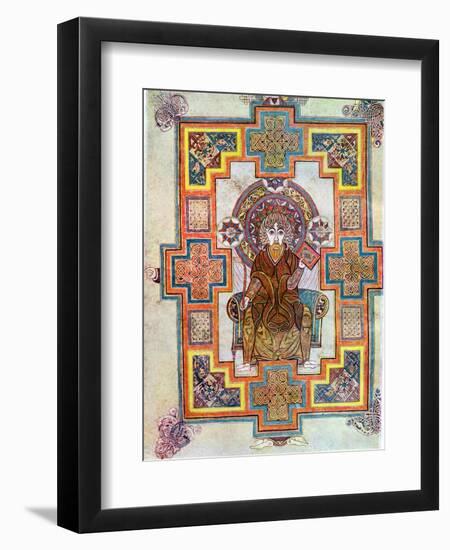 Portrait of Saint John from the Book of Kells, C800-null-Framed Giclee Print