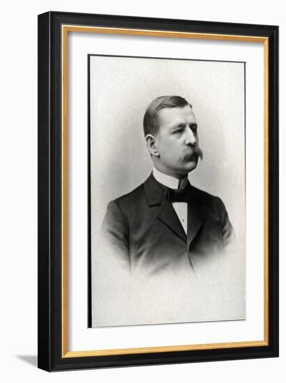 Portrait of Salomon August Andree, Swedish engineer, physicist, aeronaut and polar explorer-French Photographer-Framed Giclee Print