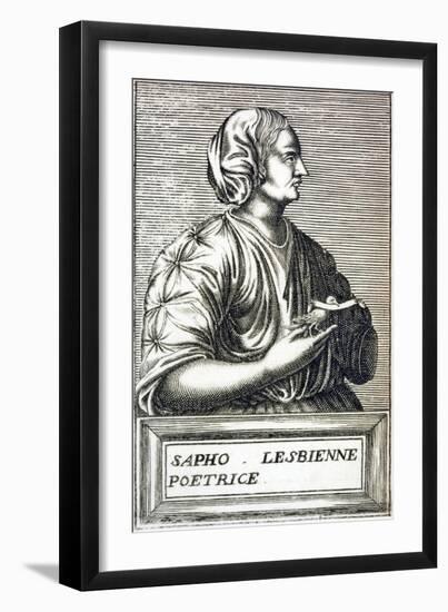 Portrait of Sappho of Lesbos-Andre Thevet-Framed Giclee Print