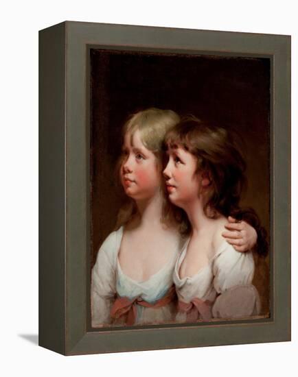 Portrait of Sarah and Ann Haden (Oil on Canvas)-Joseph Wright of Derby-Framed Premier Image Canvas