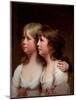 Portrait of Sarah and Ann Haden (Oil on Canvas)-Joseph Wright of Derby-Mounted Giclee Print