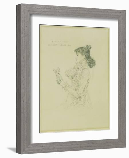 Portrait of Sarah Bernhardt, 1879-Jules Bastien-Lepage-Framed Giclee Print