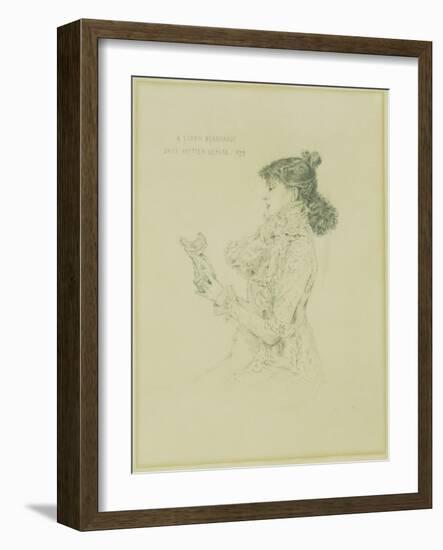 Portrait of Sarah Bernhardt, 1879-Jules Bastien-Lepage-Framed Giclee Print