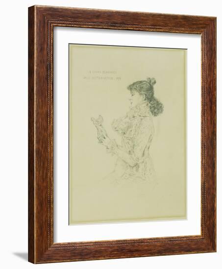 Portrait of Sarah Bernhardt, 1879-Jules Bastien-Lepage-Framed Giclee Print