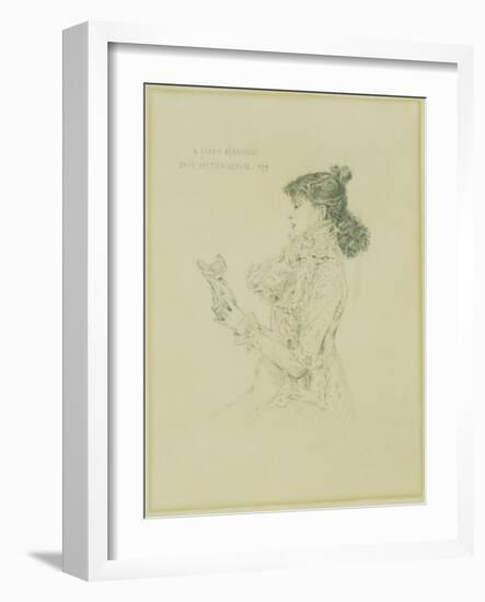 Portrait of Sarah Bernhardt, 1879-Jules Bastien-Lepage-Framed Giclee Print